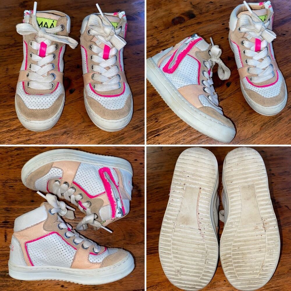 MAA Spain $165 Toddler Girls Leather High Top Sneaker EU28 US11